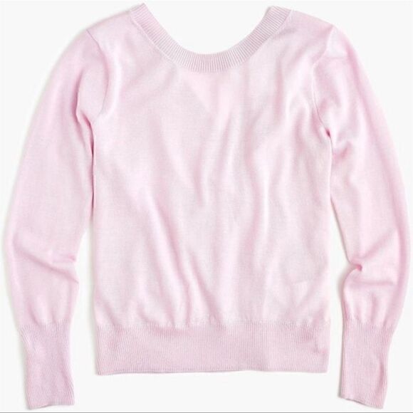 J. Crew Sweaters - J crew merino wool tie wrap back sweater pink